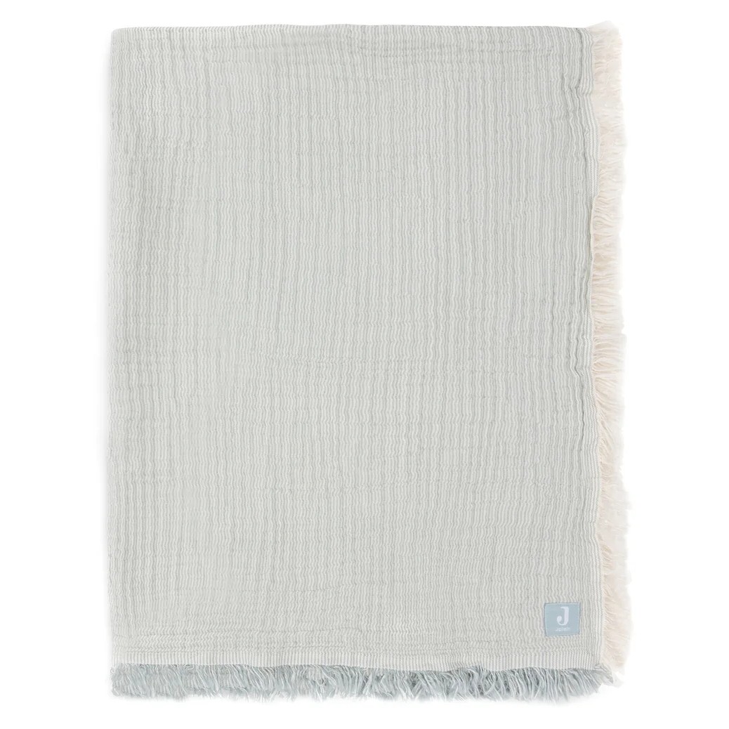 Deken Ledikant Fringe Stripe GOTS Jollein - Afbeelding 4